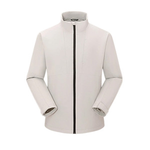 Veste coupe-vent unisexe à col montant, vert pin, avec doublure intérieure, vêtements de travail d'hiver - Product Image 3