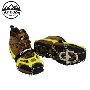 Griffes 12 dents <span class=keywords><strong>Crampons</strong></span> <span class=keywords><strong>chaussures</strong></span> antidérapantes couverture chaîne en acier inoxydable Ski extérieur glace neige randonnée escalade - Product Image 2