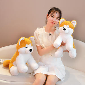 Peluche personnalisée en coton PP, représentant un chien <span class=keywords><strong>Akita</strong></span> assis, 35-45 cm, pour enfants, apaisante, ressemblant à un Shiba <span class=keywords><strong>Inu</strong></span> - Product Image 2