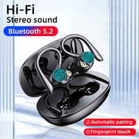 Écouteurs sans fil TWS Eseed YYK-580 avec crochet d'oreille, indicateur LED, étanchéité IPX7, Bluetooth 5.2, pour le sport et la musique, avec étui de charge
