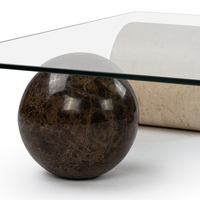 Meubles Kumusi - Design unique de table basse en verre trempé pour le salon à domicile