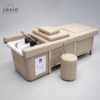 Fauteuil de lavage de cheveux électrique pour spa thaïlandais, table de massage et de pédicure avec circulation d'eau et vapeur intégrée