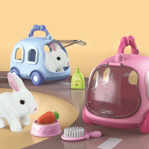 Coniglio Elettronico Interattivo Giocattolo Educativo in Peluche per Bambini, Coniglio Elettrico Camminante in Peluche per Giochi di Ruolo - Product Image 2