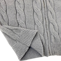 Cardigan pour femme, pull zippé, automne-hiver, tricot torsadé, manteau à fermeture éclair, col en fausse fourrure amovible, coupe courte ajustée, manches longues, vêtement d'extérieur