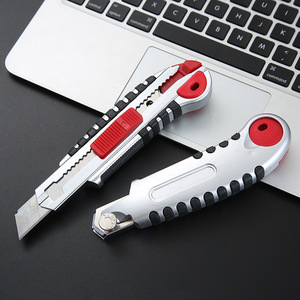 Couteau utilitaire, lame de 18 mm, longueur de 158 mm, matériau PP rouge, coupeur multifonctionnel pour papier, papier peint, déballage, outils de réparation - Product Image 1