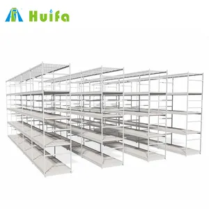 Sistema di coltivazione verticale Huifa Grow Rack System per Indoor Smart Farm Mobile Grow Rack