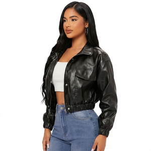 Nouvelle Collection 2025 – Blouson Moto Femme en Cuir Véritable, Tissu Velours Côtelé Doux et Respirant de Haute Qualité - Product Image 4
