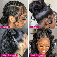 Peluca de Cabello Humano HD 13x6 con Frente de Encaje, Cabello Virgen con Cutícula Alineada, Peluca con Frente de Encaje HD, Pelucas Completas de Encaje 360 para Mujeres Negras