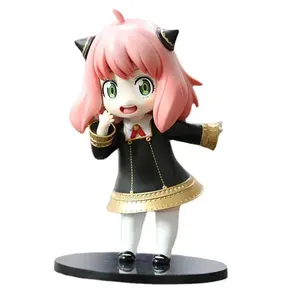 Anya Forger Pvc Replaceable Head Mini Spy X Family Figures Loid Forger Yor Forger Figurine Manga Doll Cute Toys