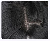 LLBeauty Topper sans couture en cheveux humains vierges chinois, base en soie nouée à la main, densité 110%, cheveux raides, cuir chevelu naturel, fournisseur de premier plan