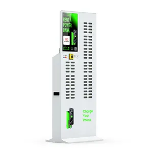 Oem Draagbare 72 Slot Delen Power Bank Verhuur Snel Opladen Kiosk Station Mobiele Telefoon Snelle Opladers Automaat Met Pos Nfc