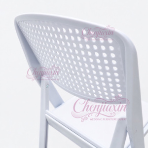 <span class=keywords><strong>Silla</strong></span> <span class=keywords><strong>Plegable</strong></span> Moderna de Plástico Blanco, <span class=keywords><strong>Silla</strong></span> Portátil Ligera de Resina PP con Respaldo Tejido para Eventos y Fiestas al Aire Libre - Product Image 6