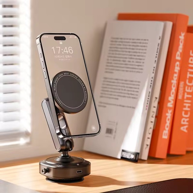 X75 Vacuum Magnetic Success Car Phone Holder 360 ° Rotatable Foldable Wireless Charge Holder for Phone