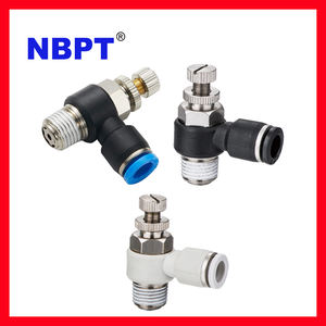 Клапан для регулирования потока воздуха с наружной резьбой для трубных фитингов, контроллер скорости, пластиковый Пневматический регулирующий клапан - Product Image 4