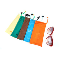Sac en microfibre imprimé avec logo personnalisé, sac à lunettes, pochette à cordon, emballage pour lunettes optiques, pochettes souples, personnalisation acceptée