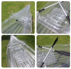 Kayak de agua de verano de gran tamaño transparente comercial al por mayor canoa de barco invisible transparente con 1 año de garantía Kayak de cristal - Product Image 6