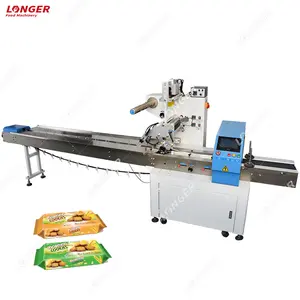 Automatic Muffin Flow Pack Scouring Pad Wrapping Biscuit Wrapper Price Sponge Packaging Machine Cake Packing Machine