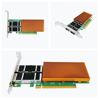 Tarjeta adaptadora de tarjeta de interfaz de red óptica de servidor Ethernet de doble puerto de 100G NIC recién llegado con PCle 4,0 X16 QSFP28 de