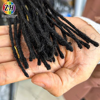Extensions de micro-locks faites à la main en cheveux humains 100% naturels, style Sisterlocks, avec pointes bouclées, type Boho Locs, directement de l'usine