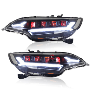 อุปกรณ์เสริมไฟหน้าสำหรับรถยนต์ฮอนด้า แจ๊ส ฟิต ปี 2014 2015 2016 2017 2018 2019 <span class=keywords><strong>2020</strong></span> ไฟหน้ารถยนต์แบบดัดแปลง LED DRL ไฟหน้า - Product Image 3