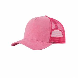 Casquettes en daim de haute qualité en gros, casquettes de camionneur personnalisées avec logo, casquettes de camionneur en daim à 5 panneaux avec maille - Product Image 1