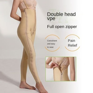 Traje <span class=keywords><strong>de</strong></span> liposucción médico-estético <span class=keywords><strong>de</strong></span> spandex antibacteriano con cremallera lateral, ajuste ceñido y pierna ancha, para reparación. - Product Image 3