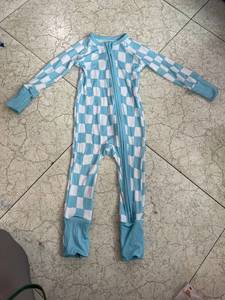 Grosir anak laki-laki dan perempuan Cetak penuh kustom baru lahir pakaian bayi bambu kasual baju monyet bayi dua arah lengan panjang anak-anak - Product Image 3