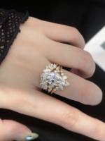 Anillo de Compromiso y Aniversario de Lujo ICEWALD con Diamante Cultivado en Laboratorio de Corte Marquesa de 3ct/5ct, Oro Sólido de 18K, Certificado IGI