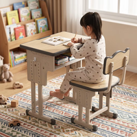 Confortable en plastique siège unique bleu mobilier scolaire chaise enfant étude Portable formation bureau et chaise ensemble