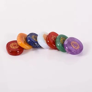 Reiki Crystals Healing <strong>Stones</strong> <strong>Engraved</strong> <strong>Chakra</strong> Stone Custom 7 Natural Crystal <strong>Chakra</strong> Tumble Stone Set With <strong>Engraved</strong> <strong>Chakra</strong> Symbol - Product Image 4