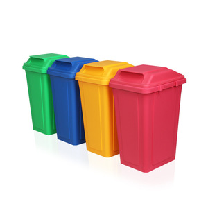 Waste Sorting <b>Bins</b> 20L 30L <b>Plastic</b> Rectangular Indoor Outdoor Four Color <b>Kitchen</b> Office Use - Product Image 3