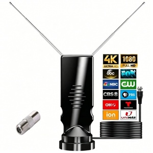<span class=keywords><strong>Antena</strong></span> de <span class=keywords><strong>TV</strong></span> Telescópica de Largo Alcance para Interiores/Exteriores SIGNALWELL de 12dBi con <span class=keywords><strong>Amplificador</strong></span> de Señal, Diseño Inteligente de Plástico - Product Image 1
