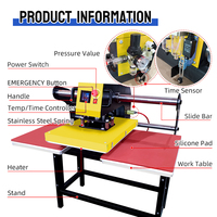 Xingyan Industrial 40*60cm Double Station Sublimation coulissante vers le haut T-shirt transfert automatique pneumatique presse à chaud Machine