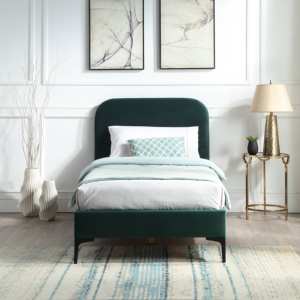 Современная фиолетовая одноместная детская кровать из мягкой ткани бархатная каркас кровати для спальни - Product Image 3