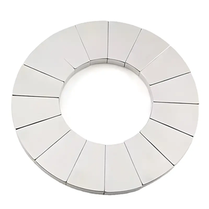 N38h n42h n35sh n42h n3sh n42h ndfeb קשת אריח קטע אריח מגנט מגנט מאוורר בצורת מגנט - Product Image 1