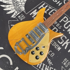 <span class=keywords><strong>Guitare</strong></span> Électrique 325 R-Brand Transparente Jaune Plaque de Protection Dorée Érable Micros HHH Grand Trémolo Manche Acajou Touche Palissandre Offert - Product Image 3