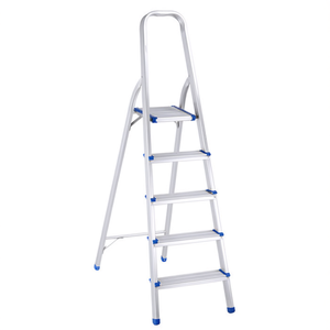 Scala in alluminio a 5 gradini, altezza 119 cm, per uso domestico - Product Image 2