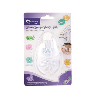 Momeasy Nuovo Arrivo: Tettarelle in Silicone Anti-Colica Simili al Seno Materno, <span class=keywords><strong>2</strong></span> Pezzi, Collo Largo, Alta Qualità - Product Image 4