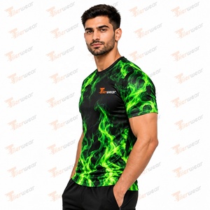 เสื้อยืดซับลิเมชั่นสั่งทำขายส่งสำหรับผู้ชาย พิมพ์ลายทั่วตัว เสื้อผ้ากีฬาเพื่อประสิทธิภาพสูง ชุดทีมออกกำลังกายแบบกำหนดเอง - Product Image 6