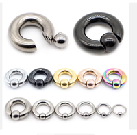 Anneaux à billes captives en acier 316, bijoux pour femmes et hommes, anneau de nez, CBR, piercing de sourcil, boucle d'oreille, helix, tragus