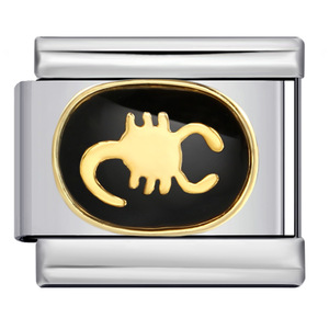 Pulsera Modular Italiana Chapada en Oro Negro con 12 Signos del Zodiaco, Acero Inoxidable, Unisex, Joyería de Regalo - Product Image 4