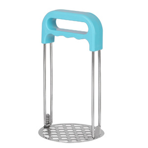 ที่บดมันฝรั่งสแตนเลส ด้ามจับสีน้ำเงิน สำหรับบดอาหารเด็ก อุปกรณ์ครัว - Product Image 1