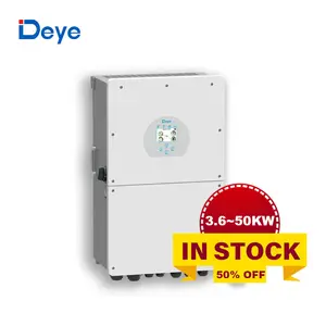 Stock DEYE hors taxe 12V 24V 48V onduleur à 3 phases divisées auto onda onde sinusoïdale pure IP65 DEYE ON hors réseau onduleur solaire hybride