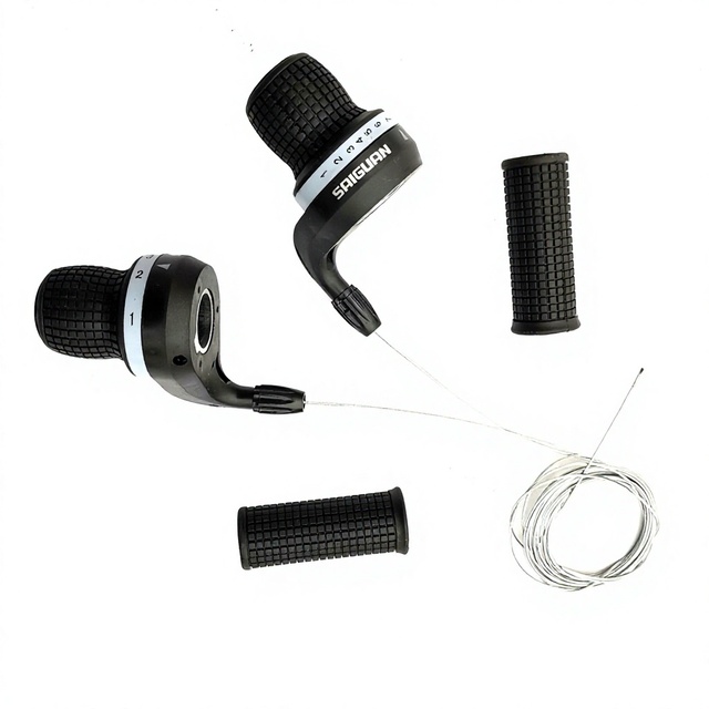 Saiguan Plastic Shifter Twist Grip-Mountain Bike Derailleur 7-Speed/21-Speed Universal Gear Controller