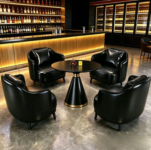 Conjunto de <span class=keywords><strong>Bar</strong></span> Industrial-Retro de Bambú para Exteriores con Sofá Tipo Booth y Sillas de Comedor para Cafeterías, Restaurantes y Bistrós - Product Image 4