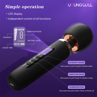 Professioneller Tragbarer Stimulator mit 10 Modi, 8 Geschwindigkeiten, IPX7 Wasserdicht, USB-Aufladbar, Silikon-Gehäuse, LCD-Display, AV-Stab