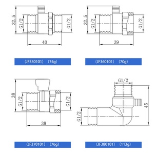 วาล์วควบคุมการลดน้ำแบบมือถือทองแดงทั้งหมด พร้อมสวิตช์หยุดฉีดพ่น สำหรับห้องอาบน้ำและห้องน้ำ - Product Image 2