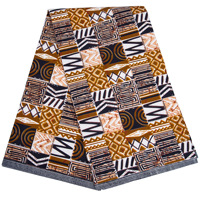 Kain Cetak Afrika Mewah dan Bergaya 100% Katun Batik Ankara untuk Gaun Pesta Kualitas Tinggi Grosir