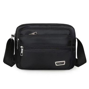 Men's Crossbody Bag Oxford Cloth Large Capacity Multi-pocket Shoulder Bag For Everyday Use Solid Color Lightweight Design - Product Image 2