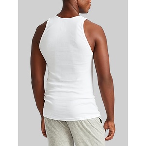 <b>Men's</b> <b>Sleeveless</b> Summer Casual Gym Tank Tops High Quality Breathable 100% Cotton Quick Dry Workout Shirts - Product Image 1
